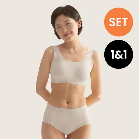 Skinny Five Sheer Bra & Panties Organic Special Set (Skin Set/Black Set)