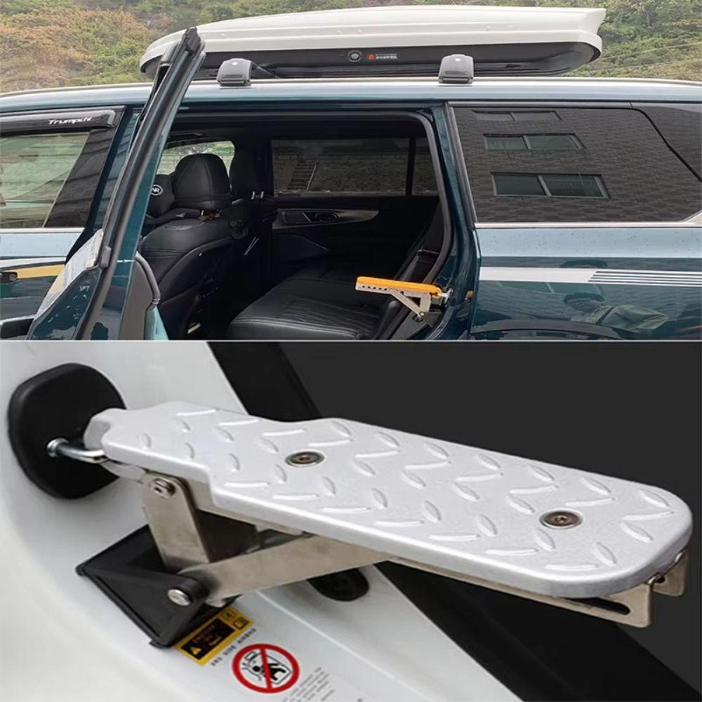 Foldable Car Roof Rack Step Aluminum Zinc Zinc Alloy Auto Assist Pedal  Door Entry Assistance