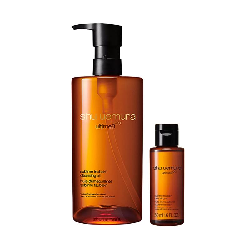 Shu Uemura Skin Nourishing Cleansing Makeup Remover Oil Moisturizing, Refreshing and Cleansing + Amber Cleansing Oil 450ml+50ml without gift box коричневый