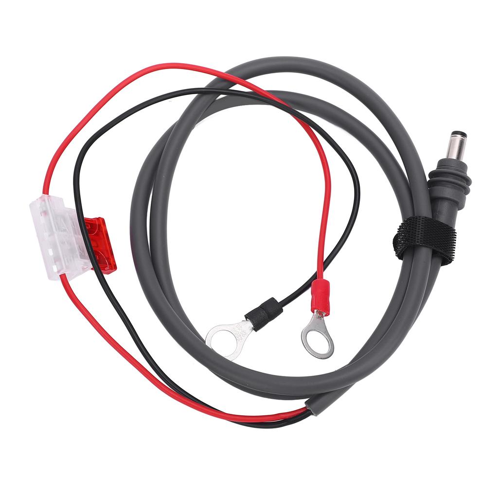 O Ring DC Charging Cable 18AWG Red Black Parallel O Ring DC Power Cable with Fuse for Off Grid RV Boat 2m 6.6ft