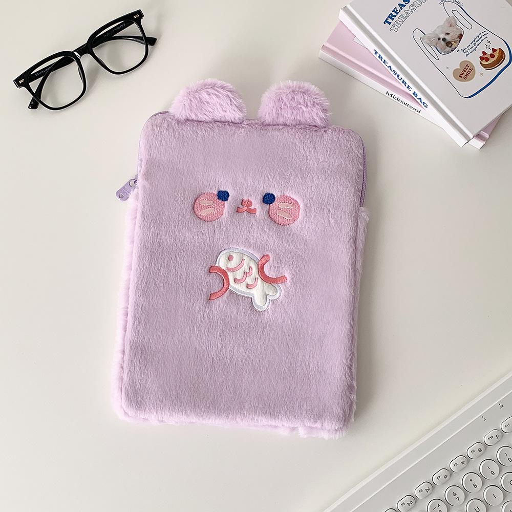 

Cartoon Plush Tablet Sleeve for 10.5-11 inch iPad Compatible 9.7-11 inch iPad