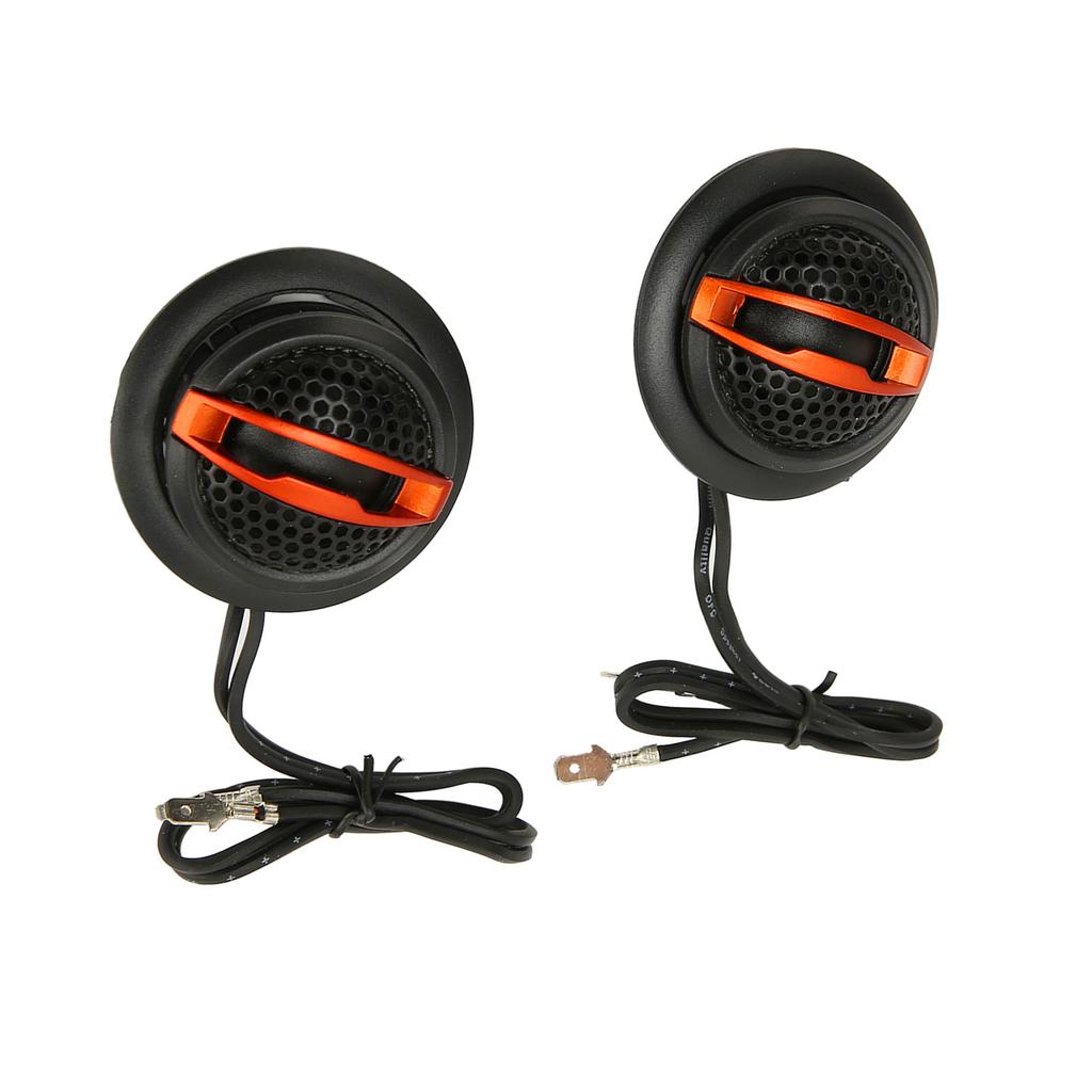 2 Pcs Car Tweeter Hifi Black Compact Structure 150W Dome Tweeter with Base for All Car Audio Systems