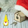Christmas Keychain PLA Dwarf Ornament Gnome Figurine Pendant Keyring Accessory Festival Key Holder Decoration