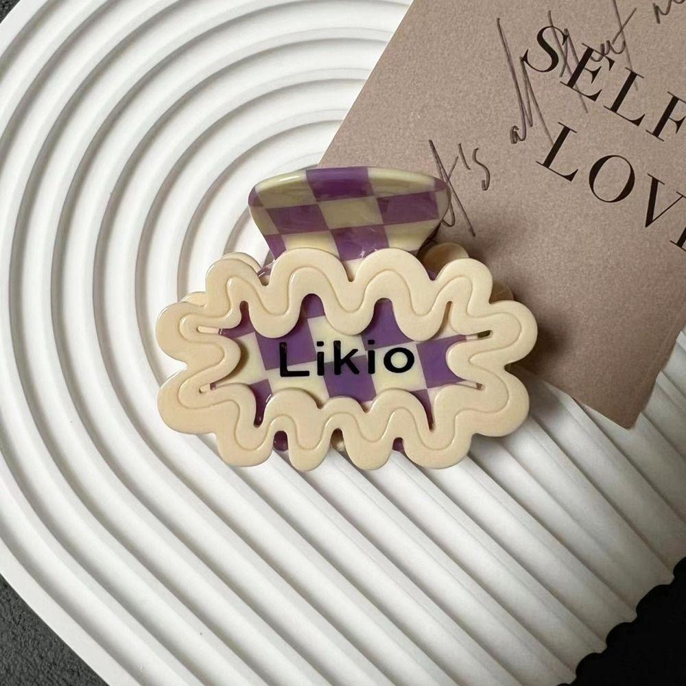 

Буква Ацетат Волнистая форма Заколка для волос Шахматная клетка Зажим-акула Цветок Заколка для волос Уличная одежда C