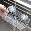 Suction Cup Sink Rack Faucet Drain Rack Multifunctional Basket Kitchen Sponge Rack Punch-free Wall Mount