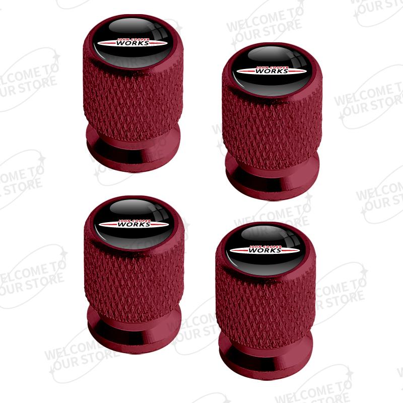 Aluminum For John Cooper Works JCW Logo Mini Cooper R59 R60 R61 F55 4pcs Car Decor Wheel Tire Valve Caps Stem Cover Accessories