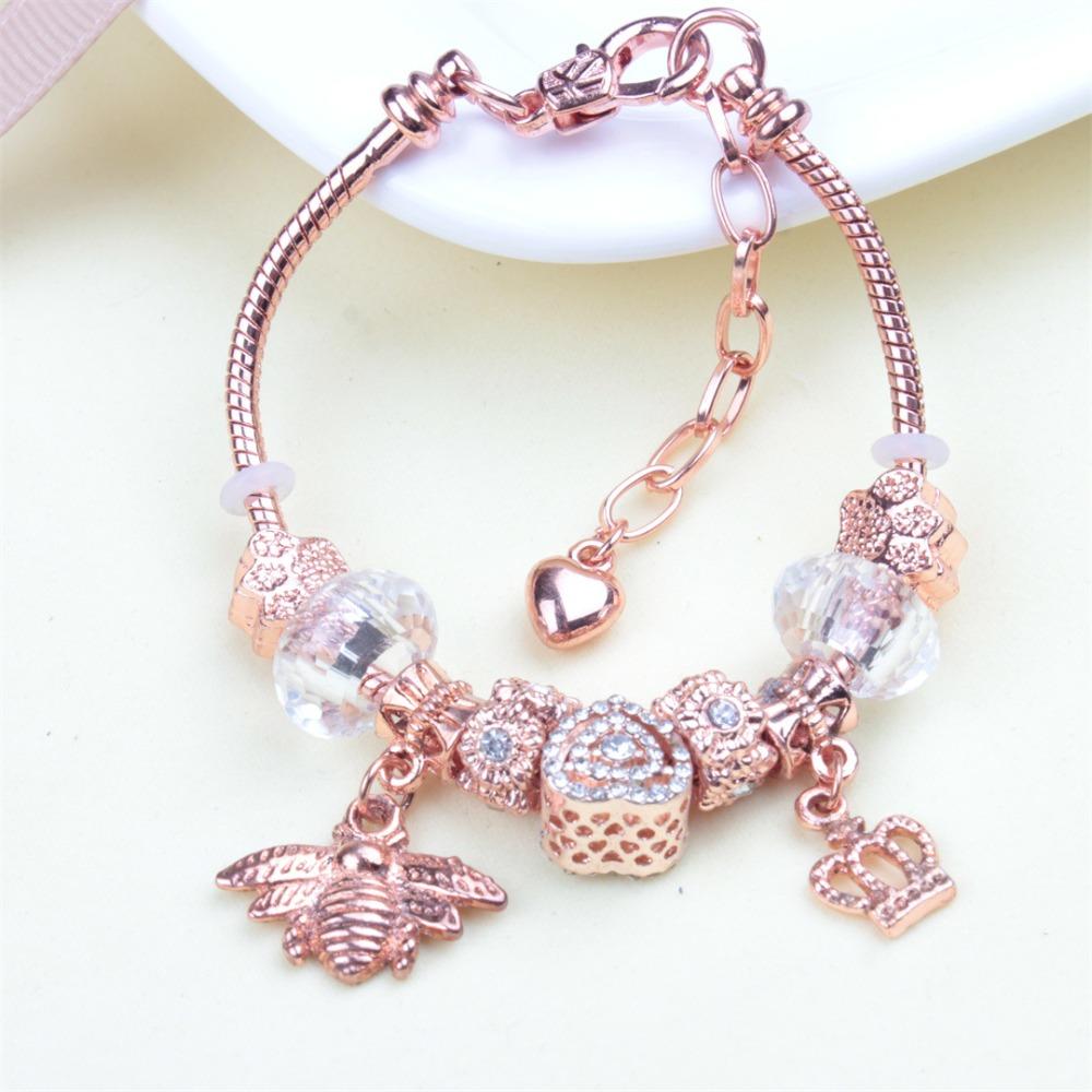 Beaded Bracelet Bangle Multi Element Stainless Steel Copper Alloy Open Spring Snake Bone Chain