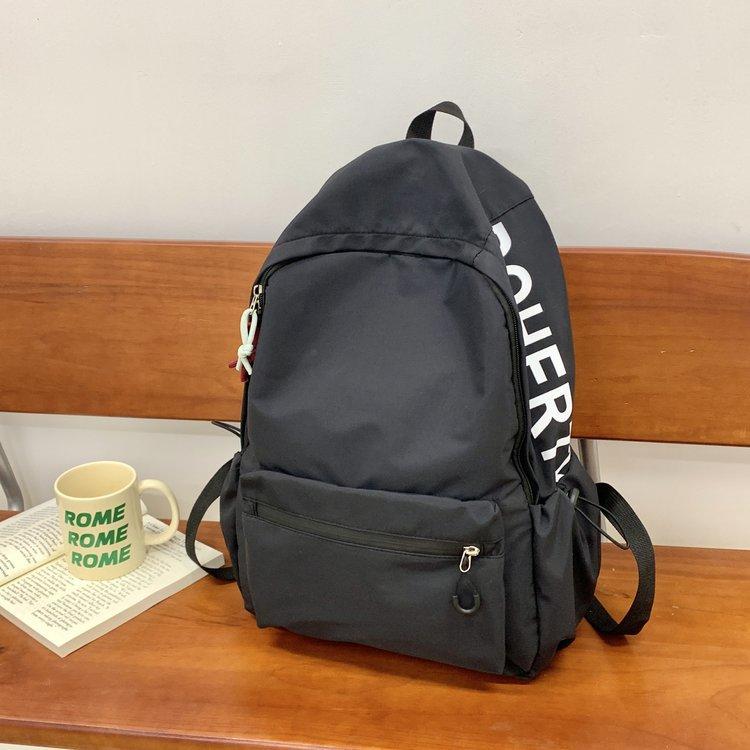Schoolbag Korean version girl light solid color simple small schoolbag women large capacity junior high school high school students computer backpack