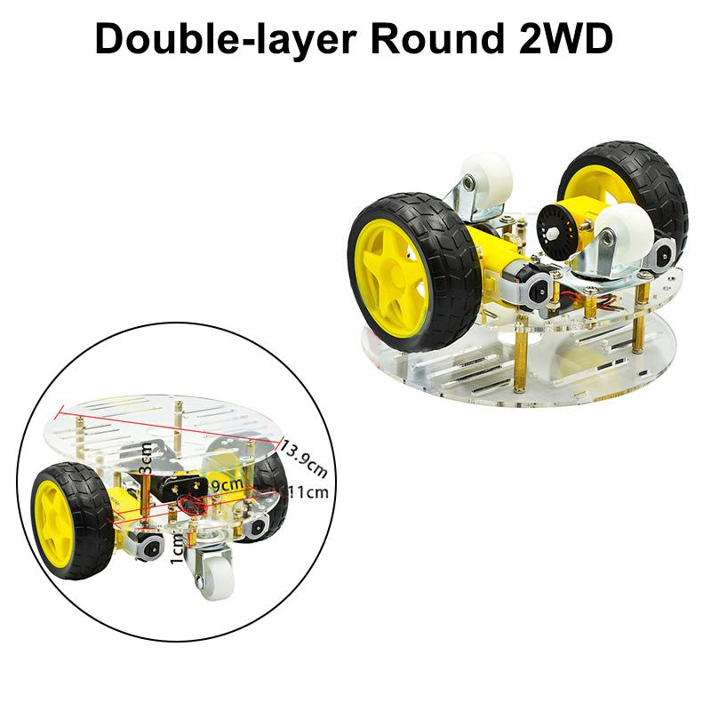 Diy Avoidance Tracking Motor Smart Robot Car Chassis Kit With Speed Encoder Battery Box 2Wd 4Wd Module For Uno R3