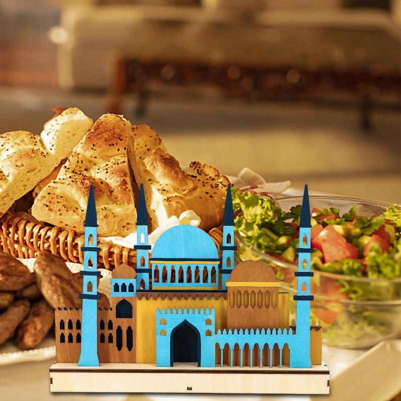 Cadou Islamic Decor Islamic Pentru Casă Decorațiuni Moschee Islamică Sculpturi Castel Figurine Lumini de Noapte Decor Eid Al Fitr