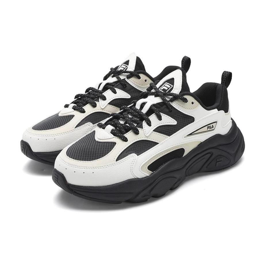 New FILA MARS 1S Cushioning, Abrasion Resistant, Breathable, And Rebound Coverage Low top Casual Shoes Women's Black White F12W422107FBS