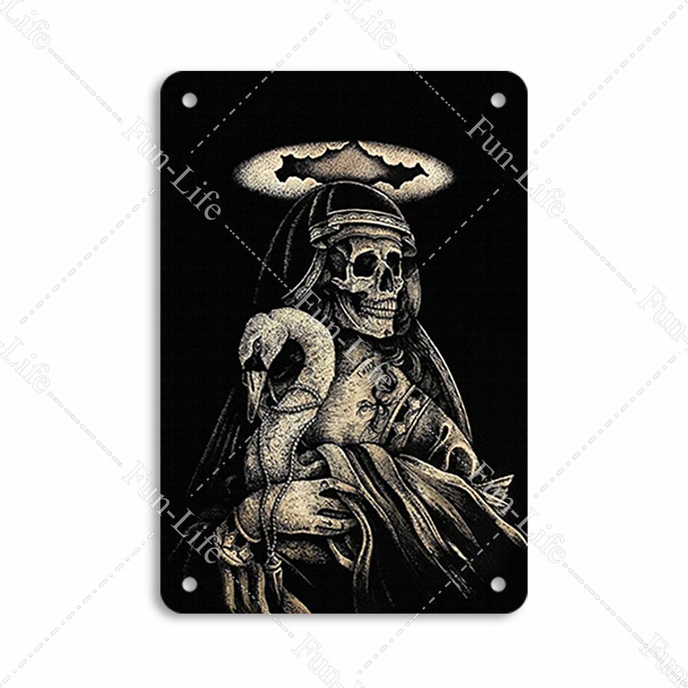 Easter Plaque Metal Tin Signs Shabby Chic Painting Poster Skeleton Vintage Wall Art Sticker Pub Bar Home Casino Decor 20x30 cm
