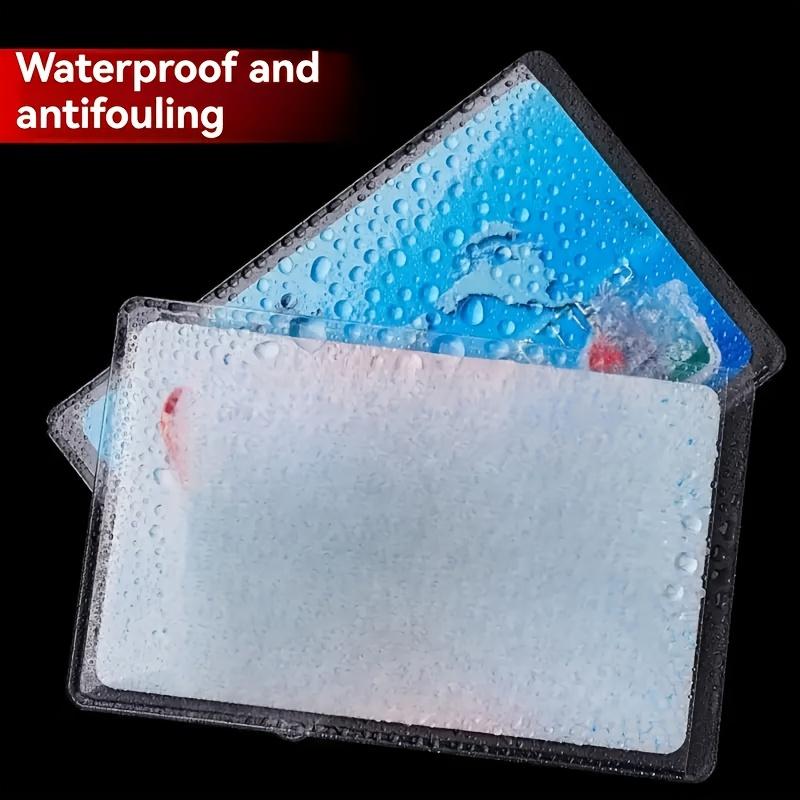 10pcs Transparent Card Sleeves - Reusable, Dustproof, Scan-Friendly Design for Credit, ID,and Bus Cards Ideal for Home, Office, and Gift Use