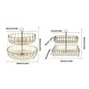 Nordics Wrought Iron Double Tiered Fruit Bowl For Kitchen Countertop Ventilated Storage Basket for Snacks Candy