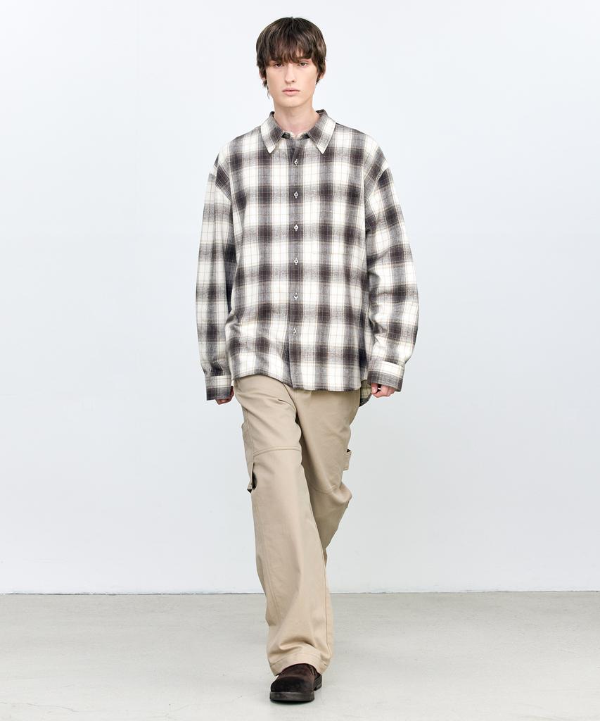 Insilence Broken Twill Work Pants Beige