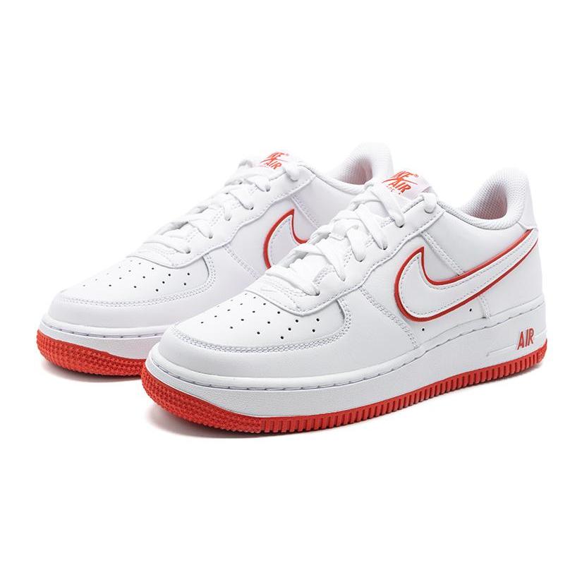 New Nike Air Force 1 Low White Picante Red GS DV7762-101