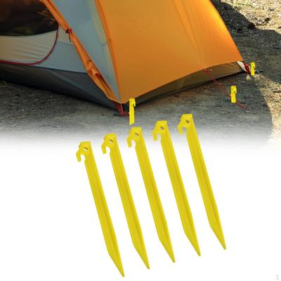 Pacote com 5 estacas de barraca para jardinagem, mochila, quintal, caminhadas