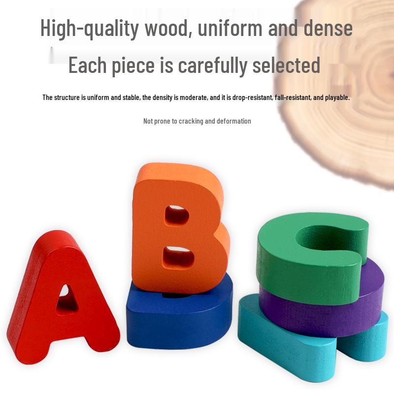 Verdicktes Holz-Buchstaben- und Zahlen-Erkennungs-Puzzle für Kinder