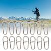 100PCS Stainless Steel Fishing Snaps Oval Shape Fishing Clips Fishing Connector  Fishing Gear