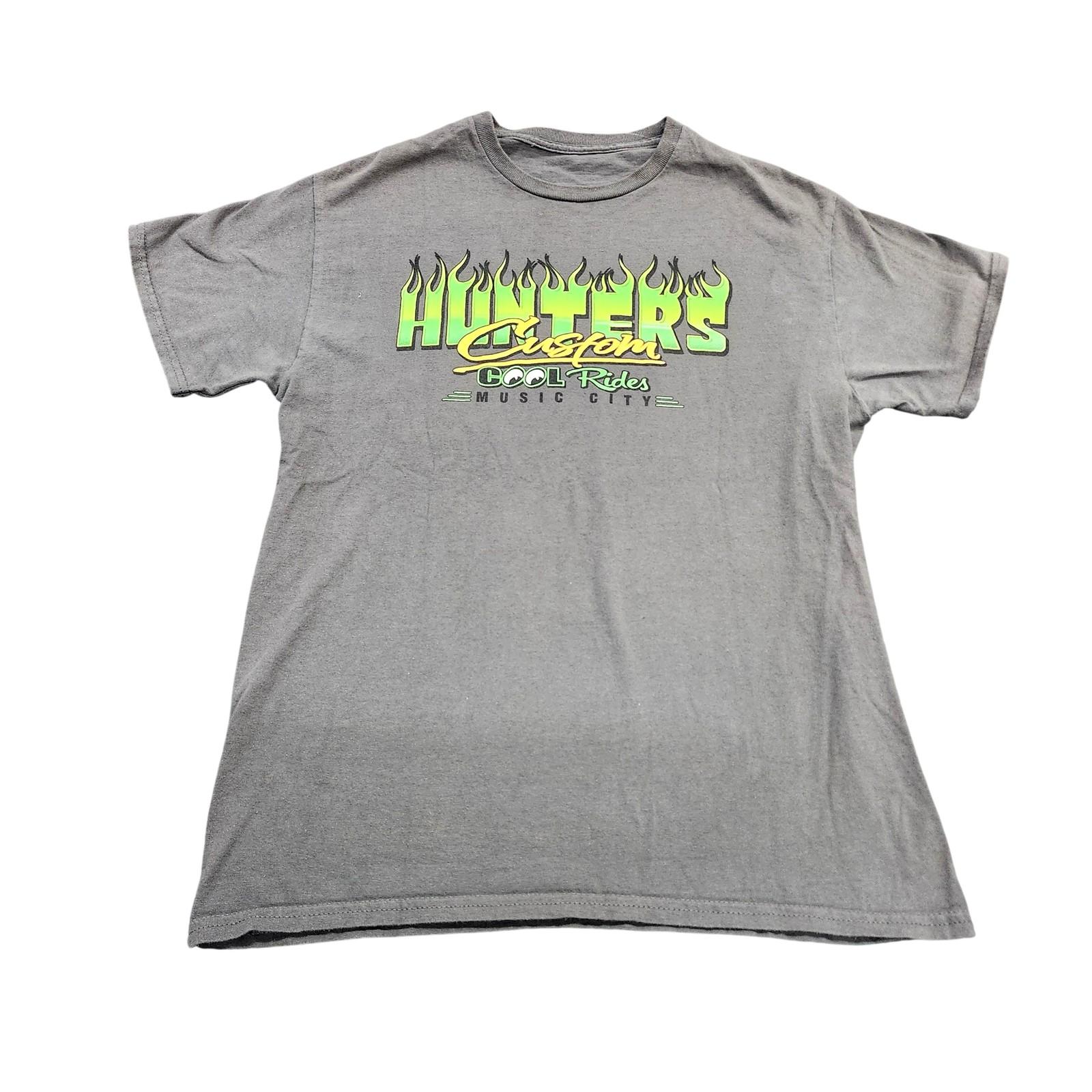 Hunters Custom Shirt Mens Large Gray Cool Rides Music City Nashville Graphic Tee Unisex T-Shirt XL