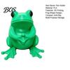 Cute Frog Desk Accessory 3D Printed Pen Holder, Bright Green Stand with Pen-Grabbing Structure, Playful Decor Anti-Slip Desktop Organizer for