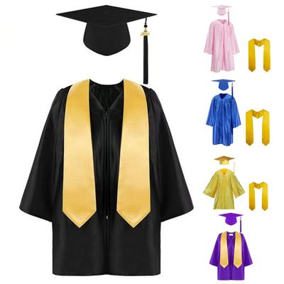 Conjunto de 3 Peças/Conjunto Uniforme de Formatura Infantil para Jardim de Infância com Chapéu de Borla e Xale V