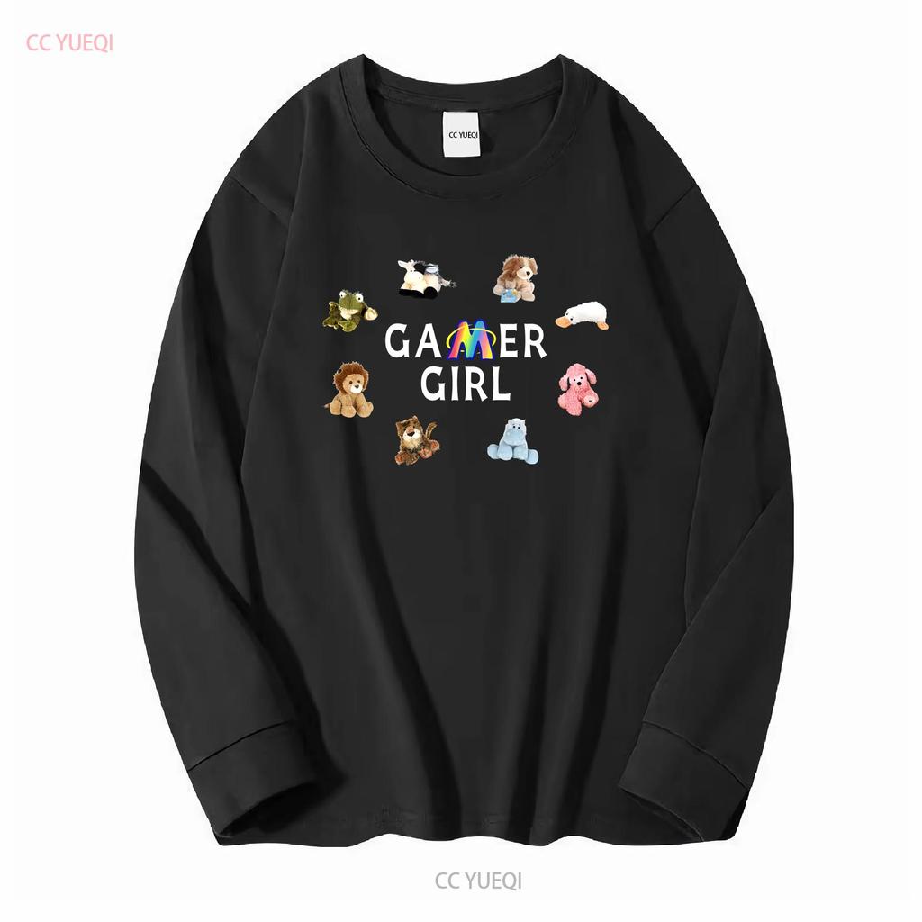 Webkinz Gamer Girl T-Shirt für Fans Y2K Retro Frühe 2000er Nostalgisches Spiel Lang- oder Kurzarm Vintage Gewaschen Homme Atmungsaktiv