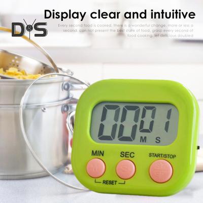 Minuterie de cuisine magnétique LCD, compte à rebours numérique, chronomètre Portable avec support, cuisson, sport, réveil, outils de rappel