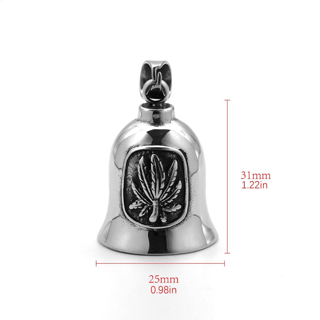 Motorcycle Bell Good Luck Motorcycle Riding Bell Maple Leaves Design Clear Sound Punk Art For Urban-Commuting Cruising Adventure