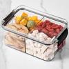 Floral Square Tea Box 460ml with Four Airtight Food-Grade Plastic Compartments