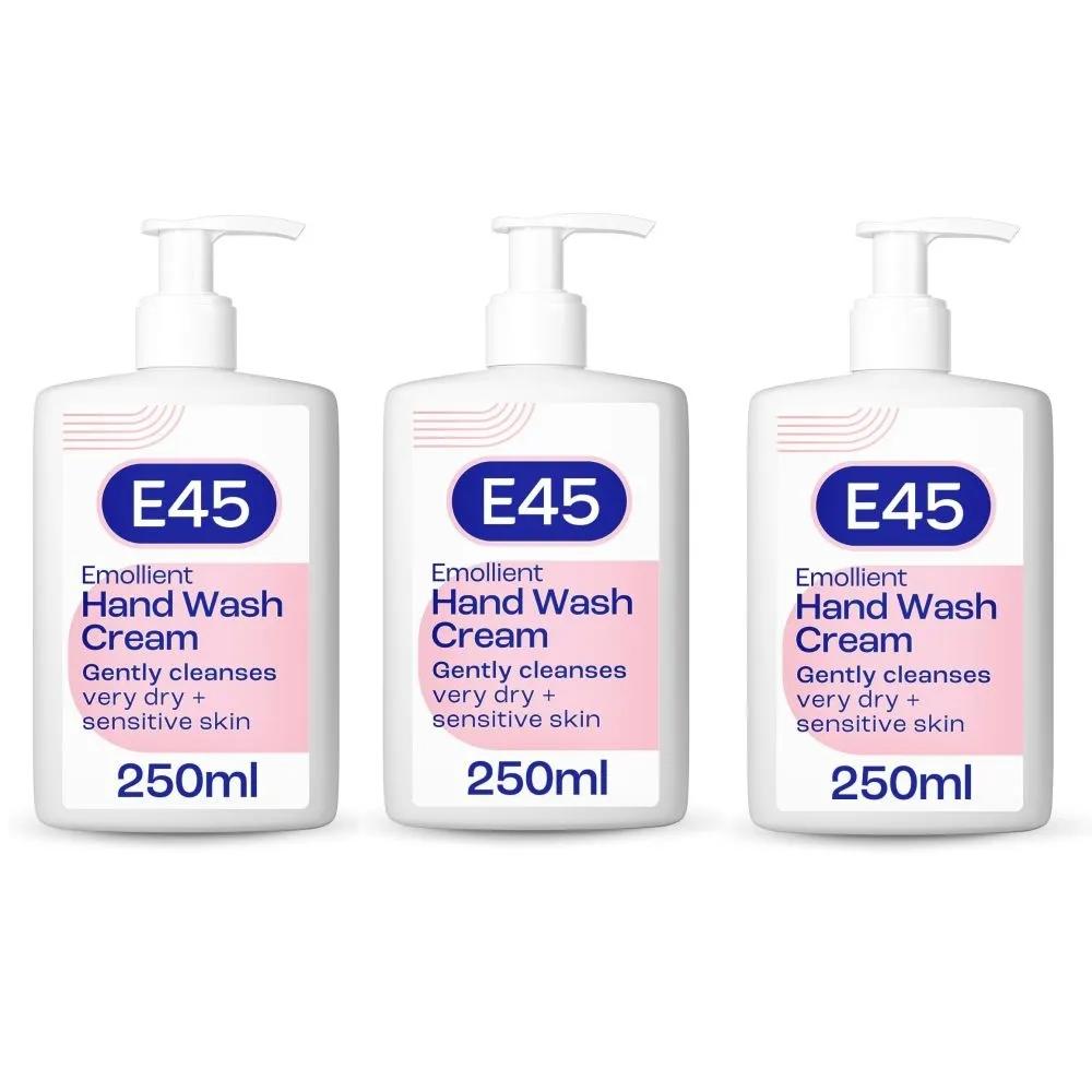 Крем-мыло для рук E45 250 мл x 3, национальный фаворит Великобритании