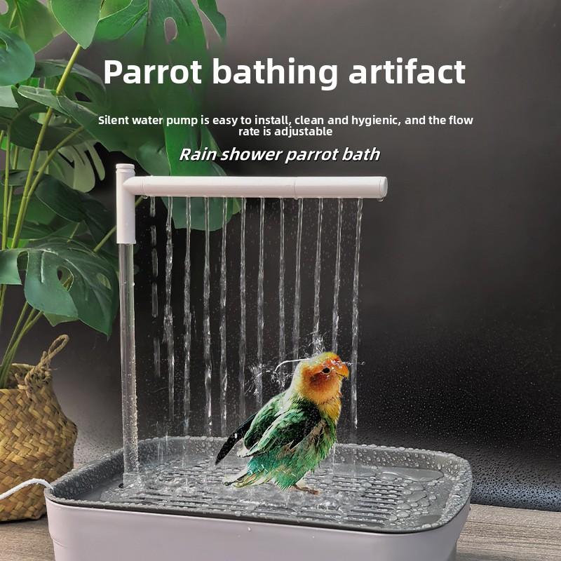 Bird Daily Use Bathtub Bird Shower Basin for Health Tabletop Parrots Bathing Parrot PeonyBath Automatically Circulates Bird Bath