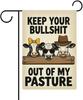 Funny Cow Protest - Get Your Bullshit Off My Pasture Garden Ag 12 X 18 Inches Double-sided Design All Seasons, Welcome Cou WZZ