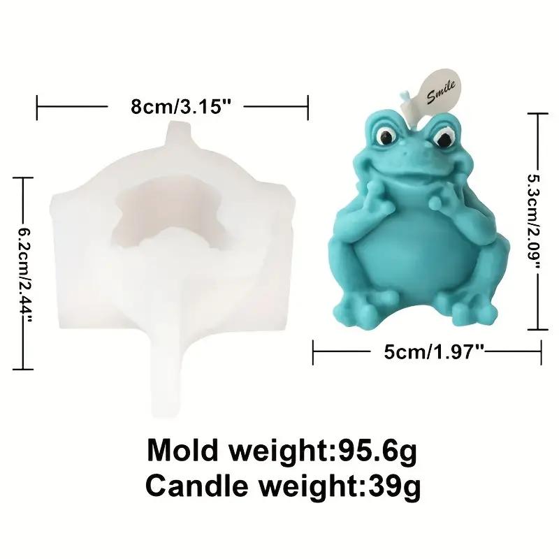 3D DIY Cartoon Silicone Frog Candle Mold - Animal Aromatherapy Plaster Resin Molds for Home Ornaments and Candle Making