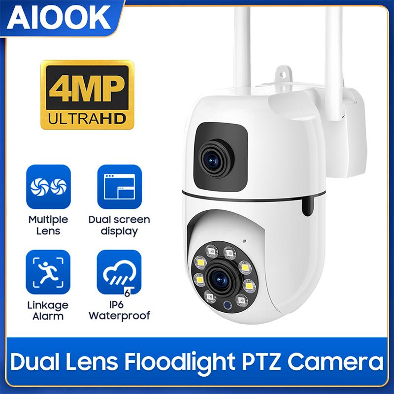 AIOOK Venkovní bezdrátová kamera HD 4MP zařízení Vodotěsné Automatické sledování Humanoid WiFi PTZ Camara Vigilancia Wifi