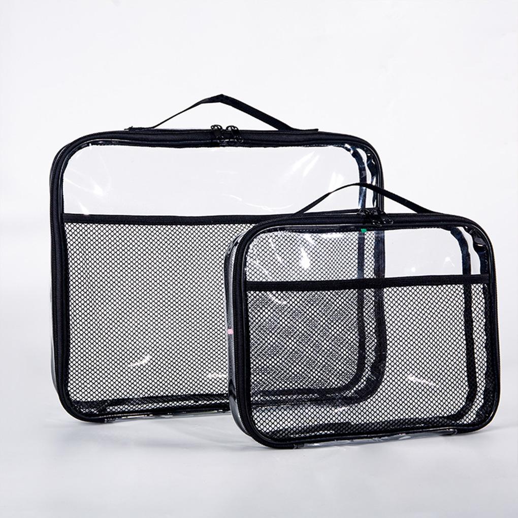 Toy Storage Case For Kids PVC Organizer Bags With Mesh Pockets For Small Models Toy Bag For Travel