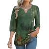 Damen 3/4-Ärmel Shirts Grafik-T-Shirts Shirts Lässige Basic-Tops Pullover
