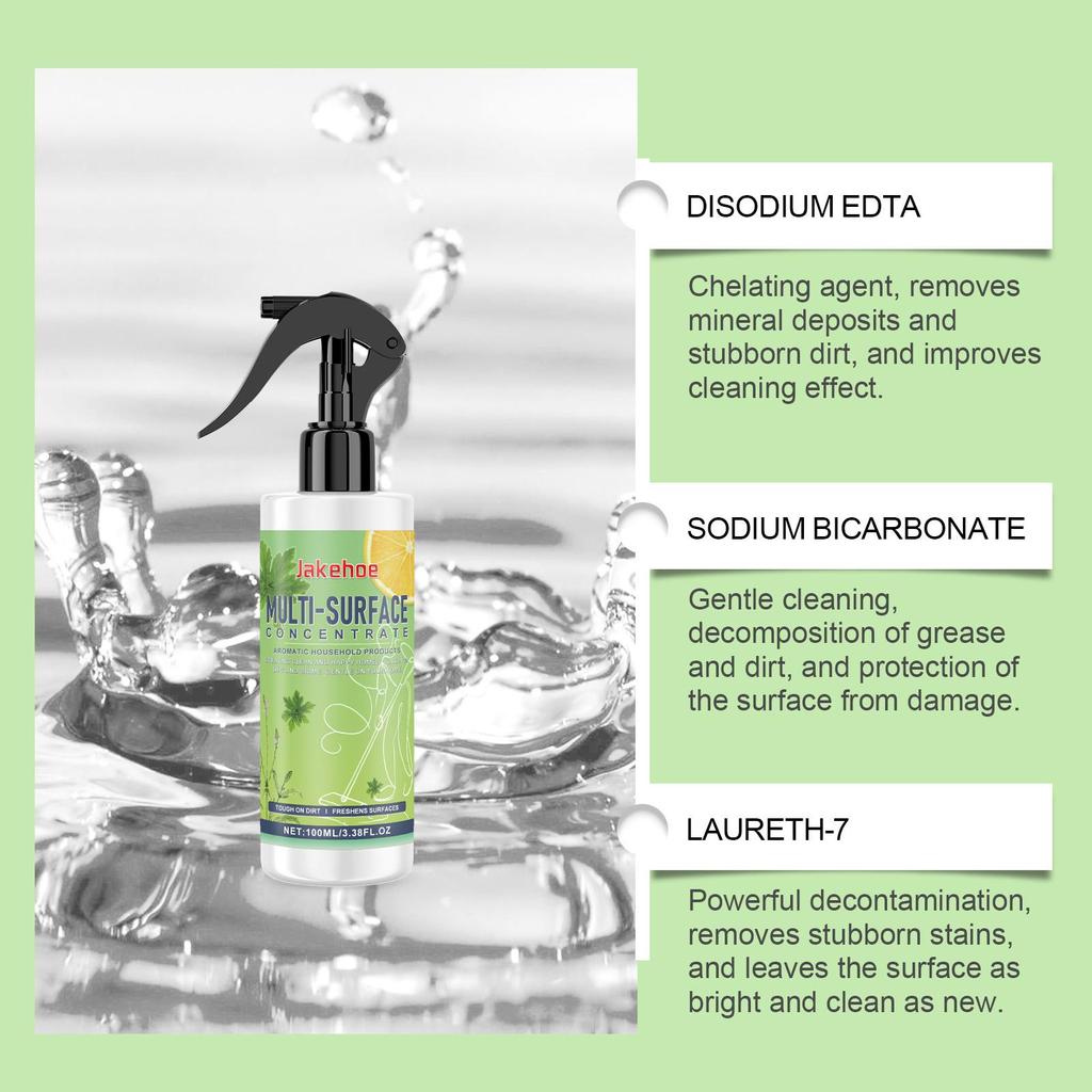 100ml  Multi-Surface Cleaner Stovetop Limescale Tile Bathroom Multi-Cleaner Protects Surfaces Clean and Shiny