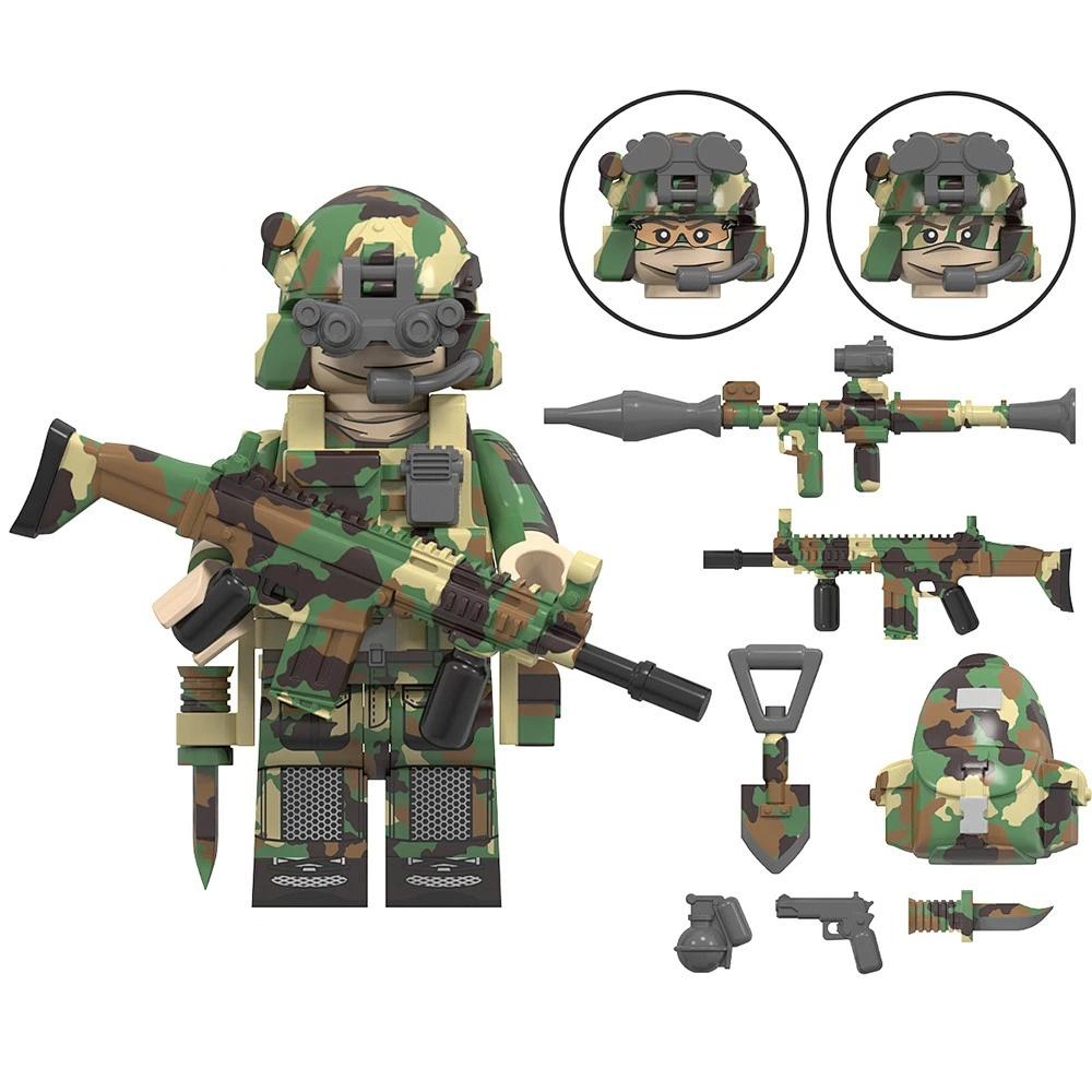 Collection-Boys' Police Commando Minifigure Building Block Toys