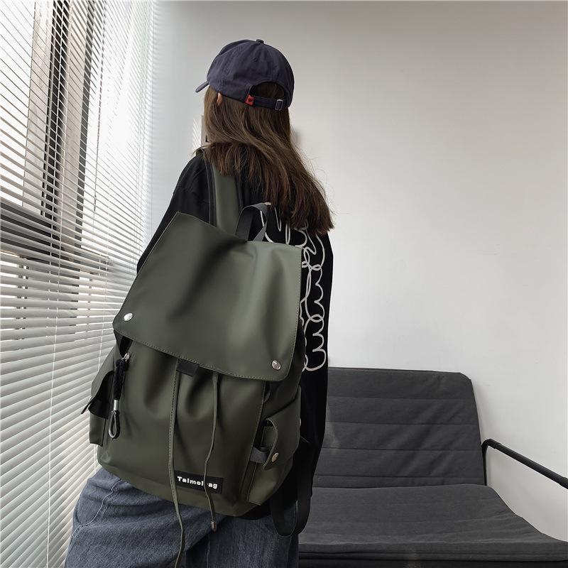 Japanese Harajuku Style Junior and Senior High School Students Backpack Large Capacity Trendy Brand Simple Flip Work Suit Travel Bag Men