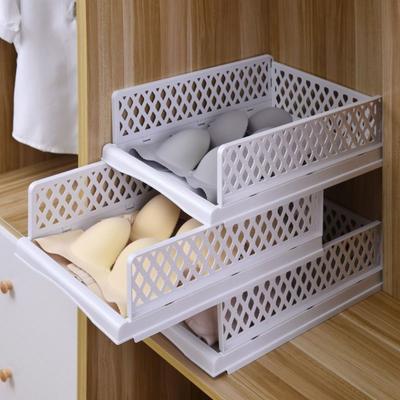 Stackable Clothes Storage Rack Plastic Toy Snacks Container Wardrobe Storage Organizer Office