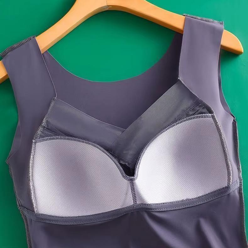 Woman Thermal Underwear Thermo Lingerie Winter Soft Warm Top Wear Thermo Vest Undershirt Intimate Lace with Bra Padded