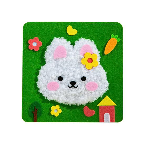1/7/10Pcs Christmas Handmade DIY Material Bag Easy to Operate Embroidered Doll Set with Cartoon Animal Pattern Sewing Craft Kit
