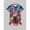 Summer Cartoon Creative Fun Pattern Children's Summer Fashion Comfortable Soft Breathable Short Sleeved Two-piece Set