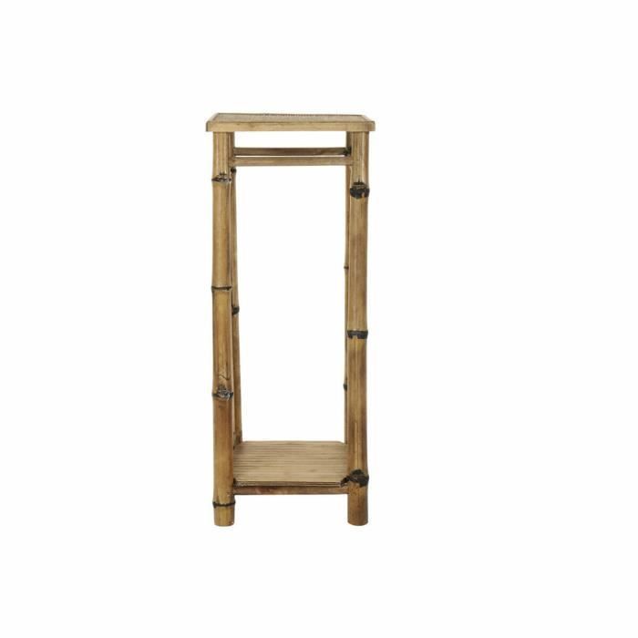 Table d'appoint - Naturel - 36 x 36 x 85 cm - Paille - Chic - Élégance
