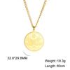 Witchcraft Butterfly Monn Sun Round Necklace Vintage Stainless Steel Luna Moth Pendant Necklace Fashion Birthday Jewelry