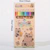 New 12 Colors Capybara Colored Pencils Wooden Art Supplies Colour Pencil Cartoon Sketching Drawing Coloring Pencil School Office