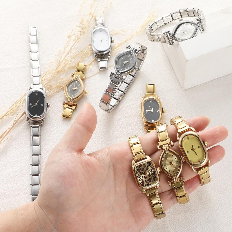 New Fashion Men Women's Stainless Steel Leopard Print Watch 9MM DIY Bracelet Bangle for Friend Wife Birthday Jewelry Gifts