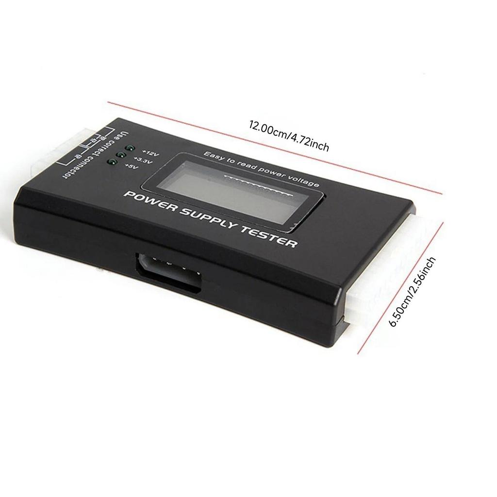 1PC ATX Power Detection Tool Computer Host Power Tester Portable Plastic Shell LCD Display Case Power Tester