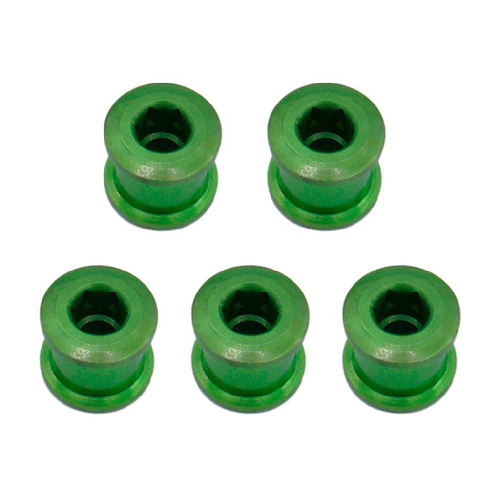 5pcs Aluminum Alloy Bike Chainring Bolts Replacement Single Chainwheel Bolts Nut for Outdoor Mountain Road Bicycles